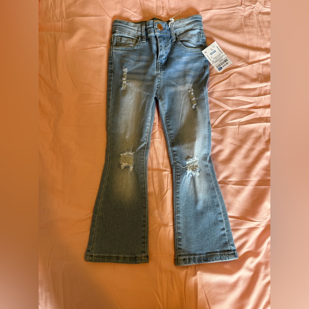 Celebrity Pink Kids Flared Distressed Jeans
